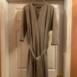 A line dress with belt